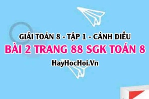 Giải bài 2 trang 88 Toán 8 Tập 1 SGK Cánh Diều